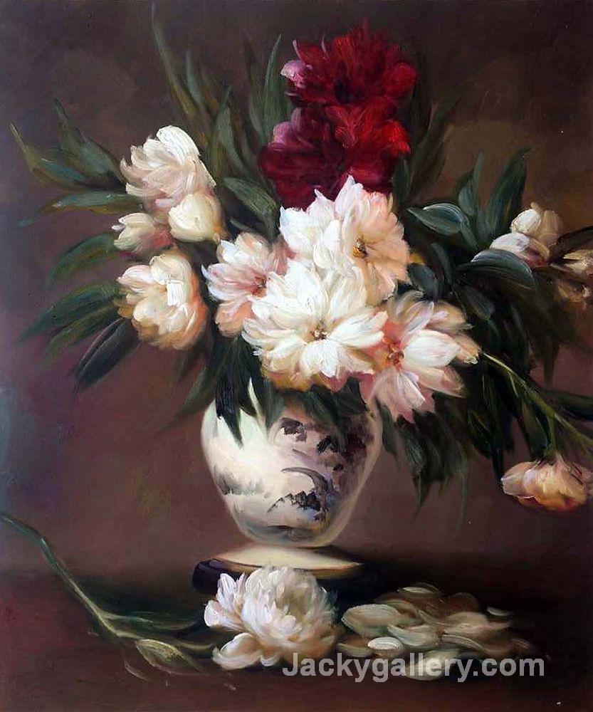Peonies In A Vase by Edouard Manet paintings reproduction